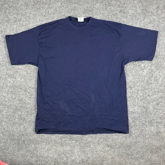 Pluma T-Shirt Mens XL Navy Heavyweight Cotton Solid Blank Vintage Tee - Picture 1 of 6